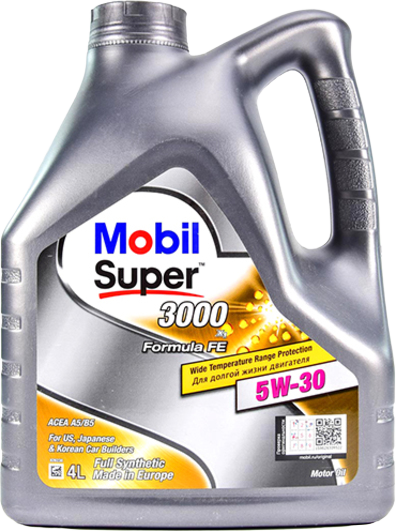 Моторное масло Mobil Super 3000 X1 Formula FE 5W-30, 4л